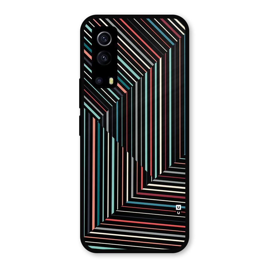 Angulars Stripes Metal Back Case for iQOO Z3