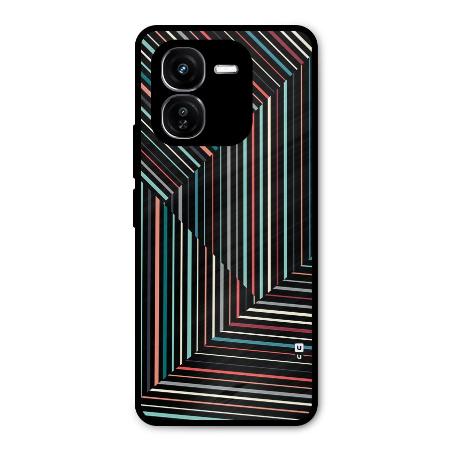 Angulars Stripes Metal Back Case for iQOO Z9x