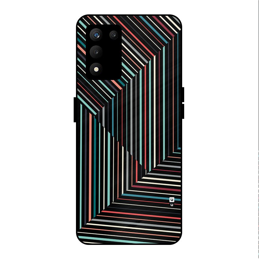 Angulars Stripes Metal Back Case for realme 9 5G SE
