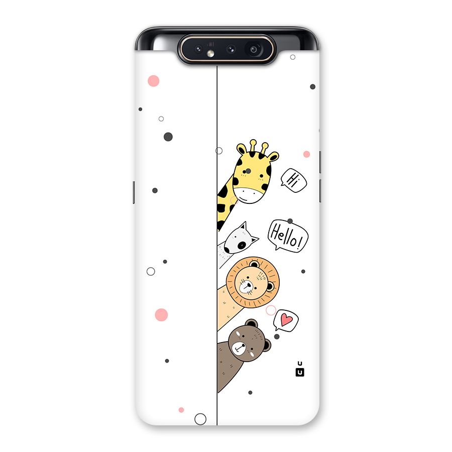 Animal Greetings Back Case for Galaxy A80