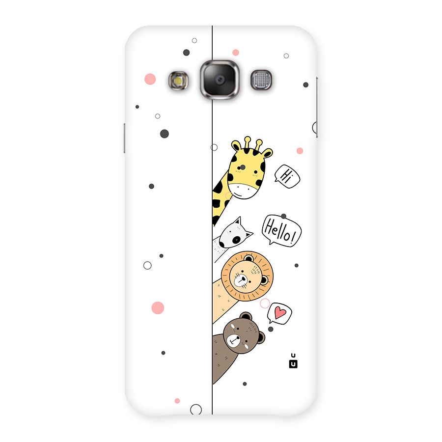Animal Greetings Back Case for Galaxy E7