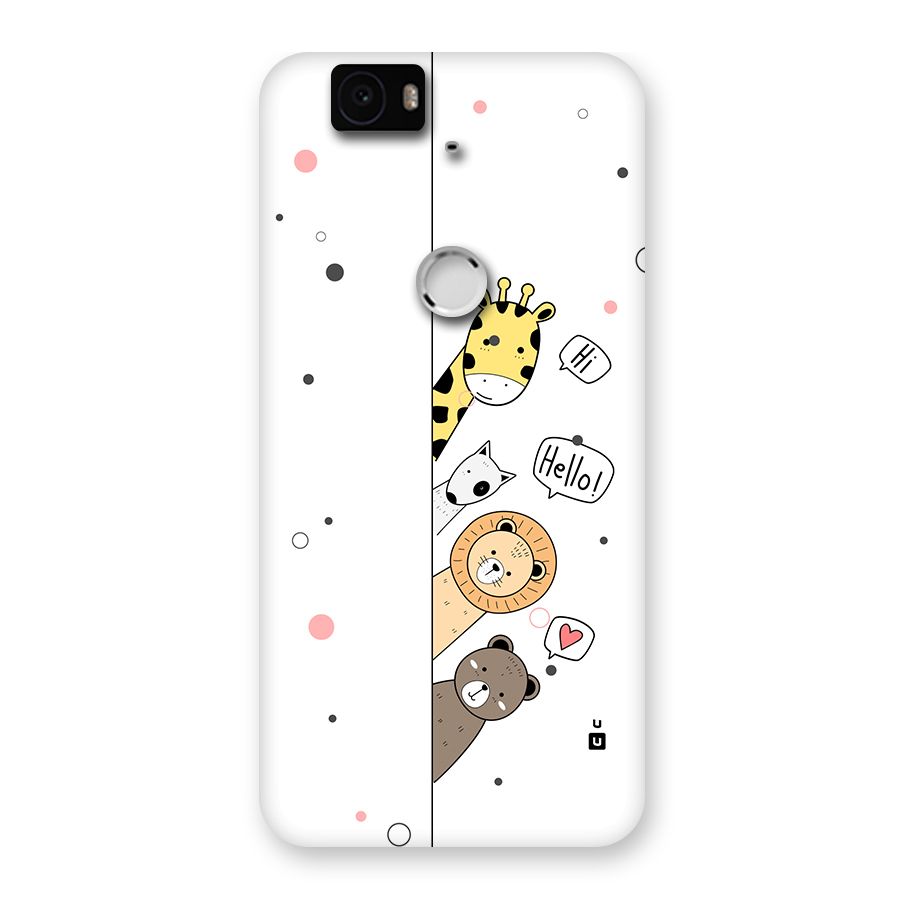 Animal Greetings Back Case for Google Nexus 6P