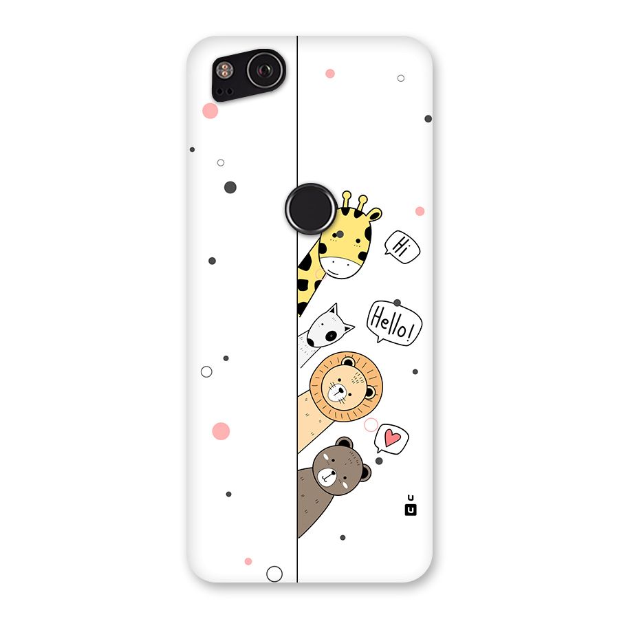 Animal Greetings Back Case for Google Pixel 2