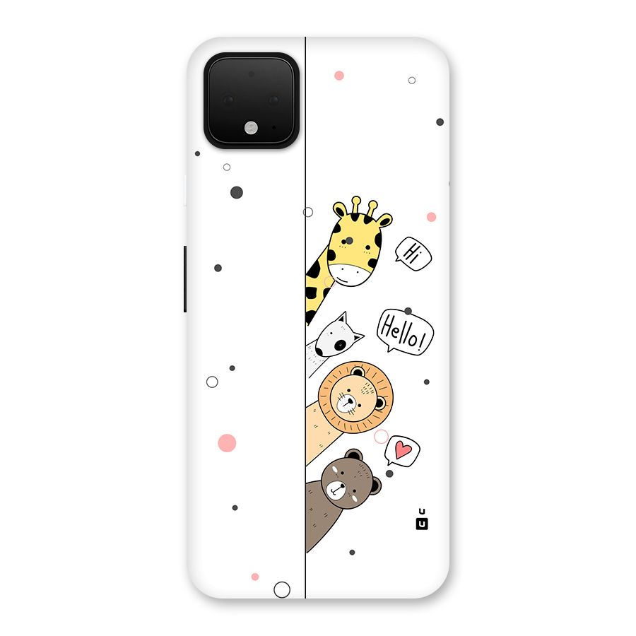 Animal Greetings Back Case for Google Pixel 4 XL