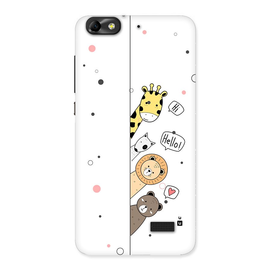 Animal Greetings Back Case for Honor 4C