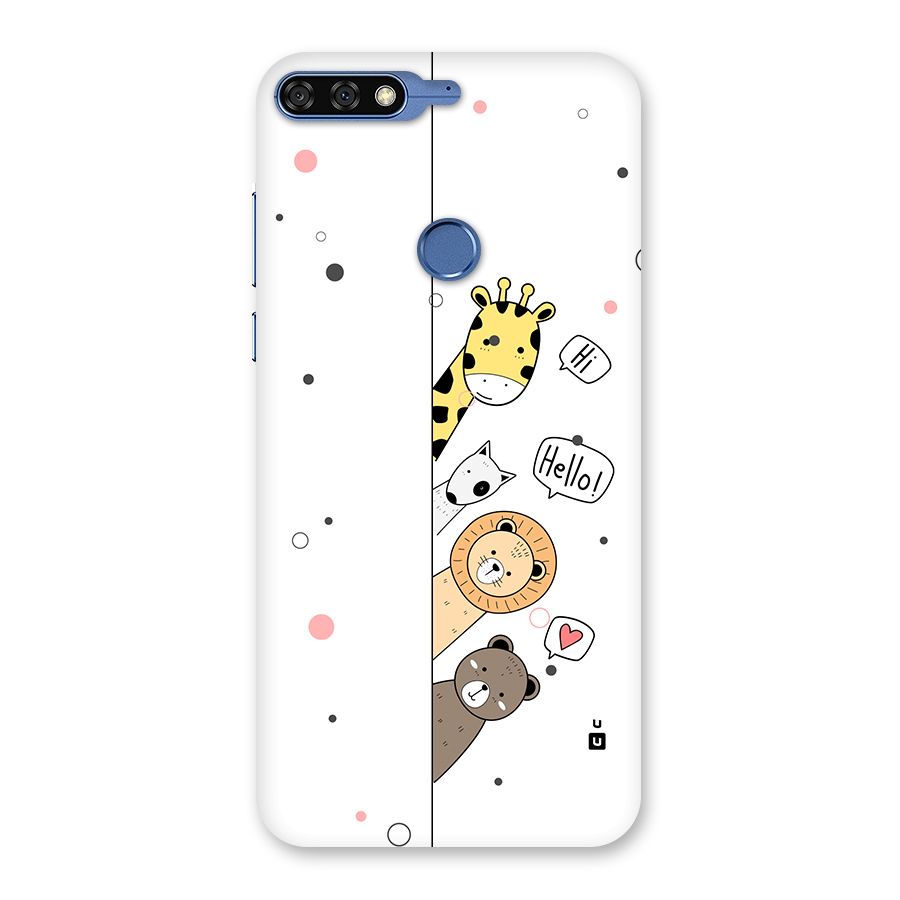 Animal Greetings Back Case for Honor 7C
