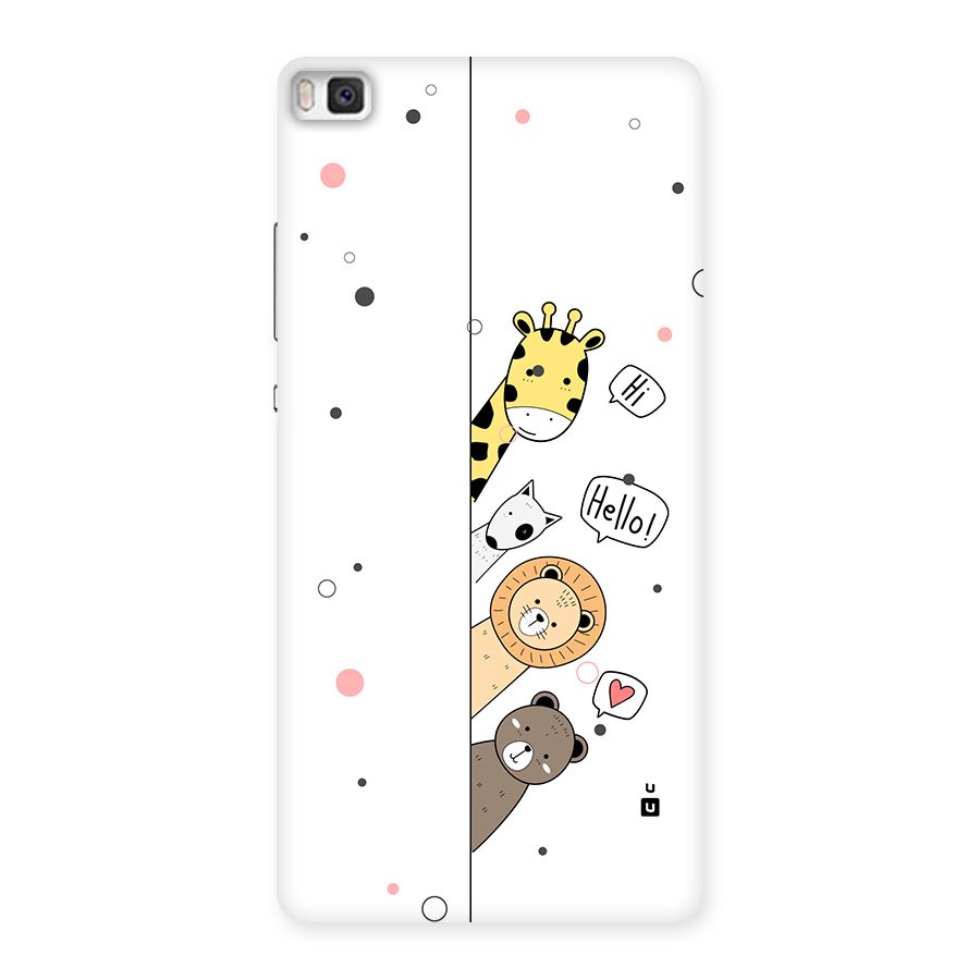 Animal Greetings Back Case for Huawei P8