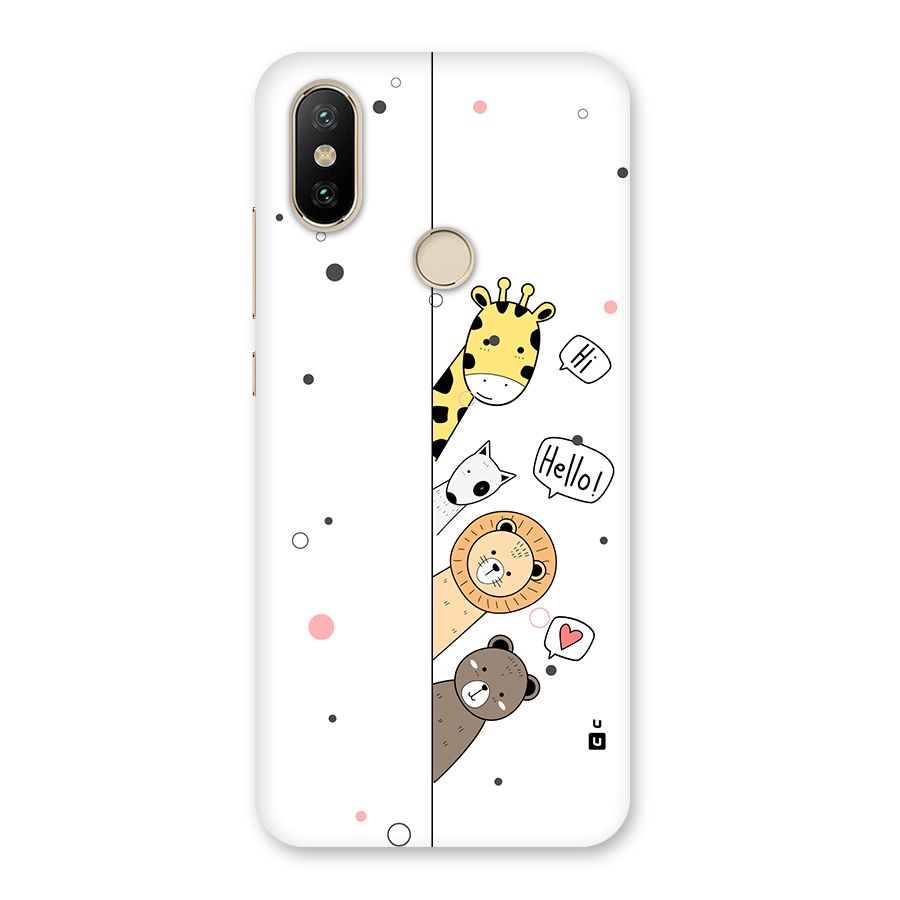 Animal Greetings Back Case for Mi A2