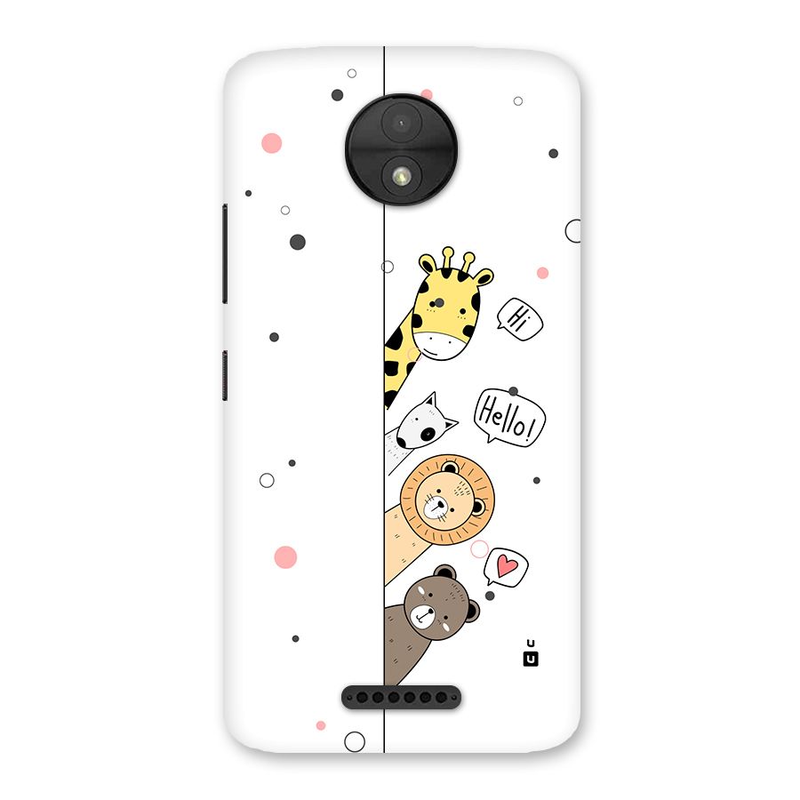 Animal Greetings Back Case for Moto C