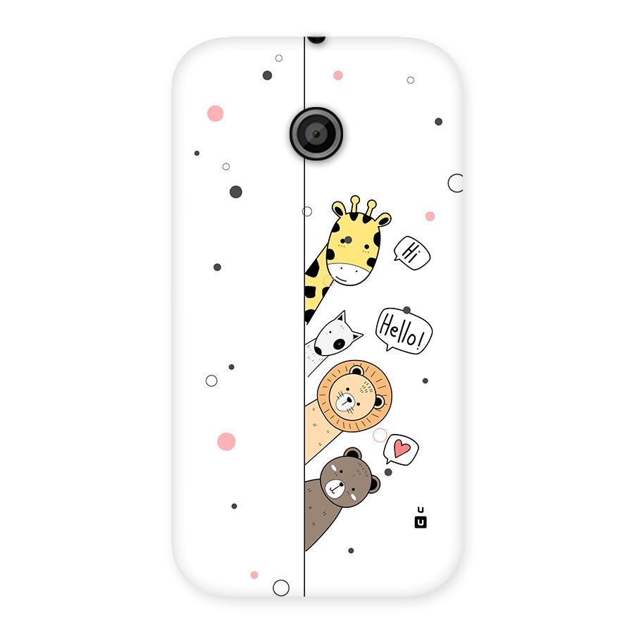 Animal Greetings Back Case for Moto E