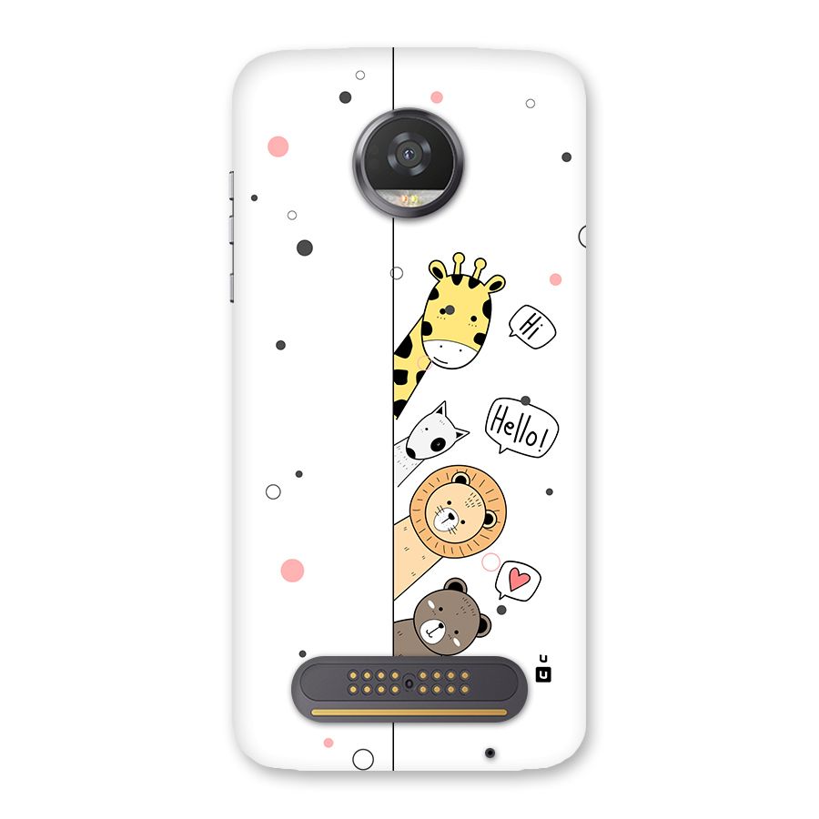 Animal Greetings Back Case for Moto Z2 Play