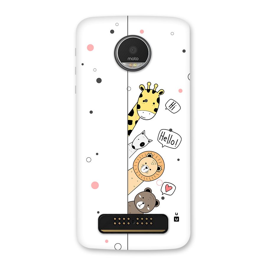 Animal Greetings Back Case for Moto Z Play