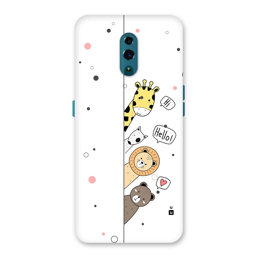 Animal Greetings Back Case for Oppo Reno