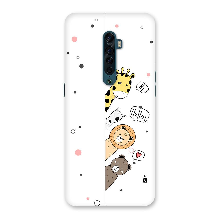 Animal Greetings Back Case for Oppo Reno2