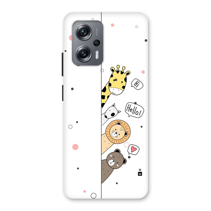 Animal Greetings Back Case for Redmi K50i