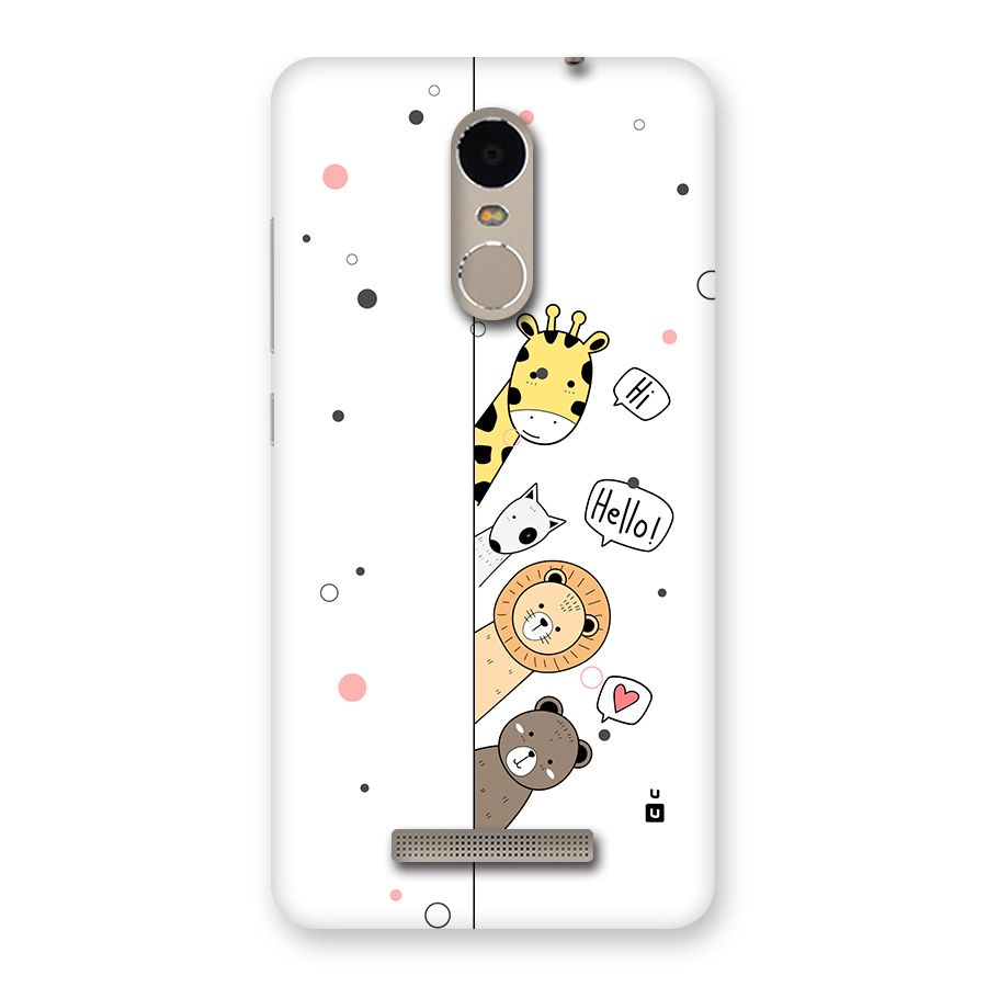 Animal Greetings Back Case for Redmi Note 3
