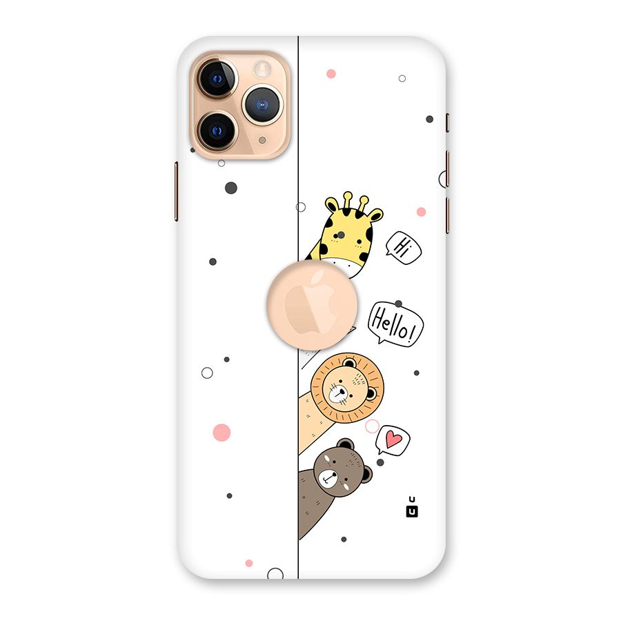 Animal Greetings Back Case for iPhone 11 Pro Max Logo Cut