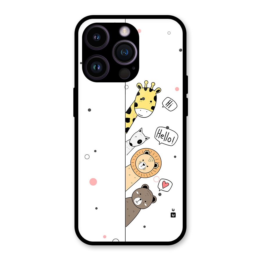 Animal Greetings Back Case for iPhone 14 Pro