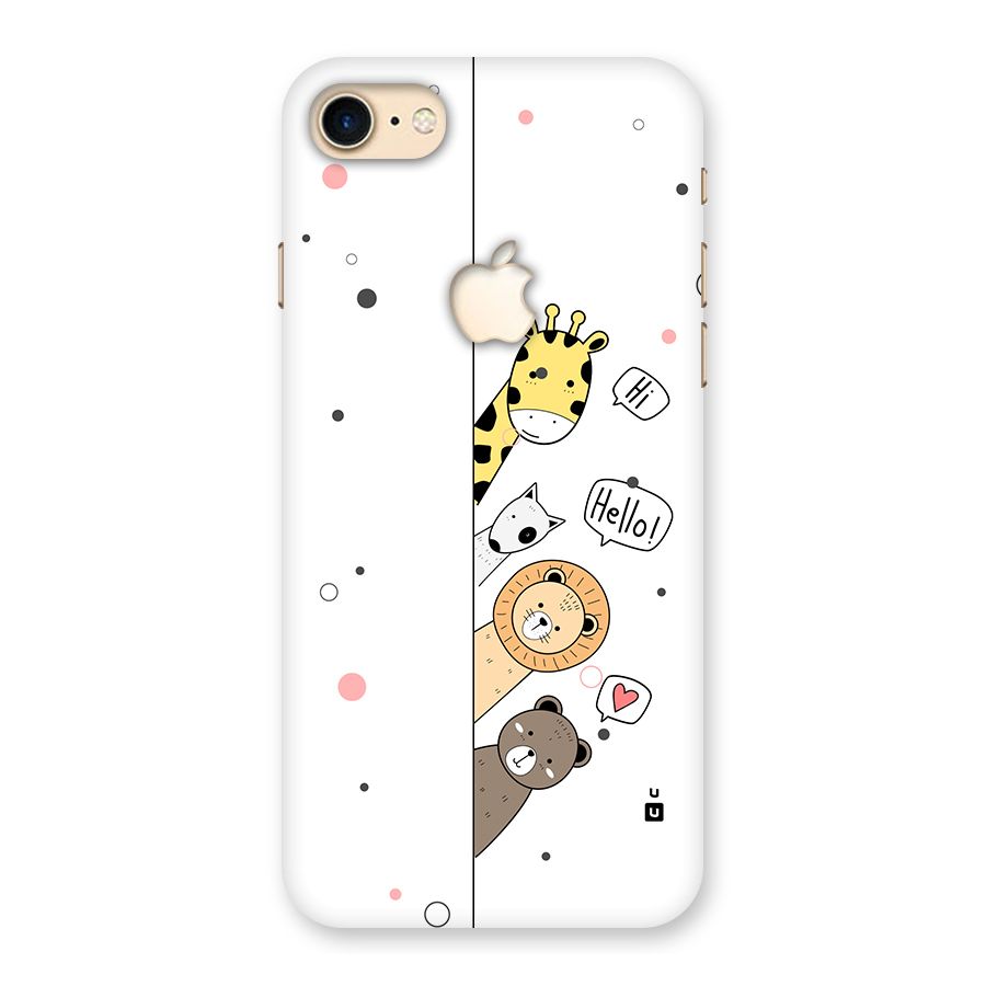 Animal Greetings Back Case for iPhone 7 Apple Cut
