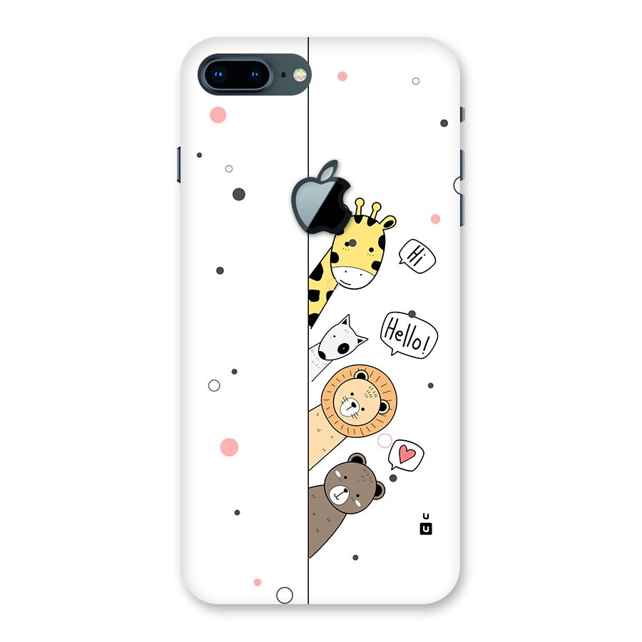 Animal Greetings Back Case for iPhone 7 Plus Apple Cut
