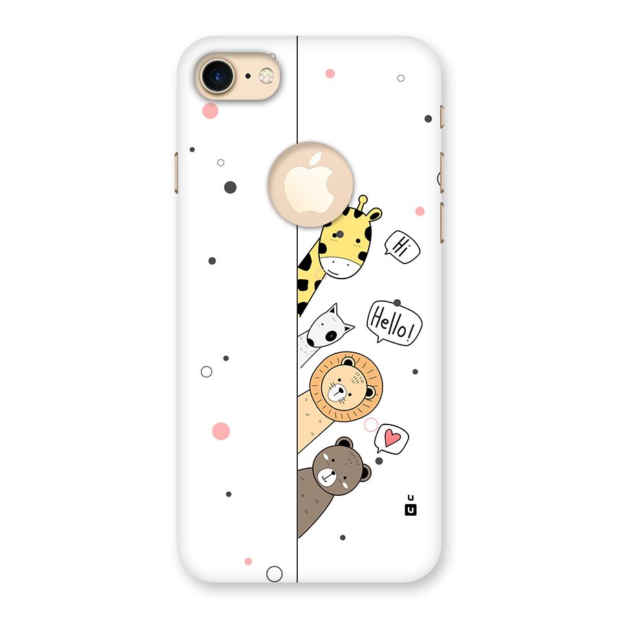 Animal Greetings Back Case for iPhone 8 Logo Cut