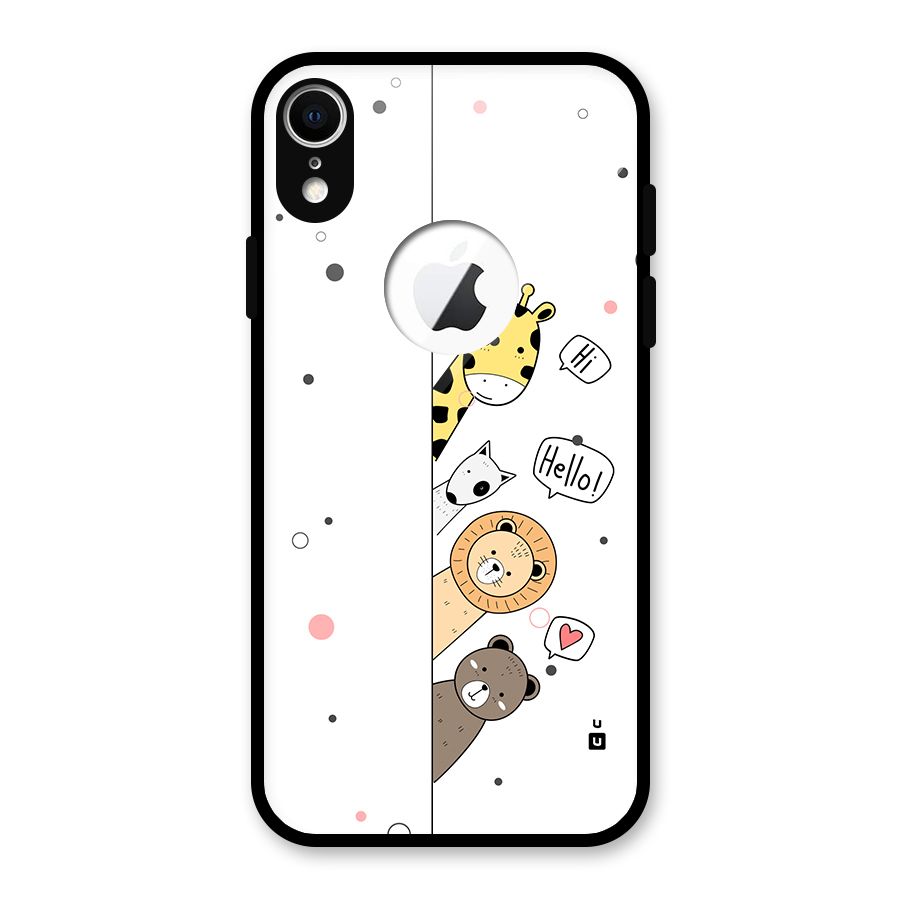 Animal Greetings Back Case for iPhone XR Logo Cut