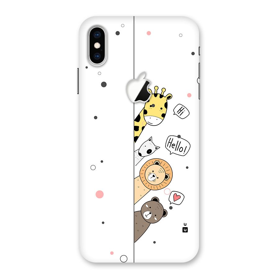 Animal Greetings Back Case for iPhone XS Max Apple Cut