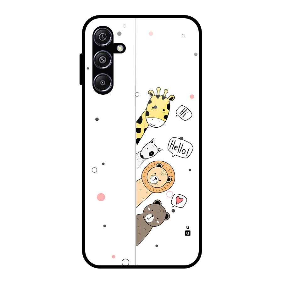 Animal Greetings Glass Back Case for Galaxy M34 5G