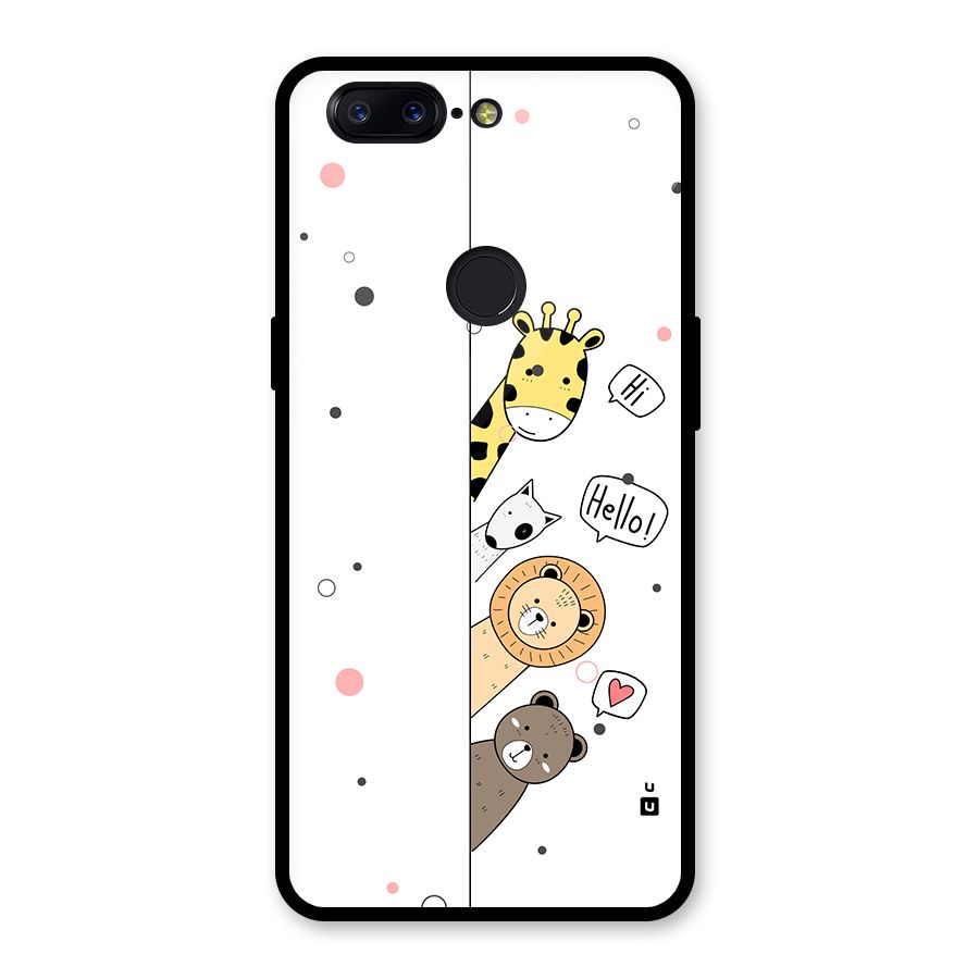 Animal Greetings Glass Back Case for OnePlus 5T