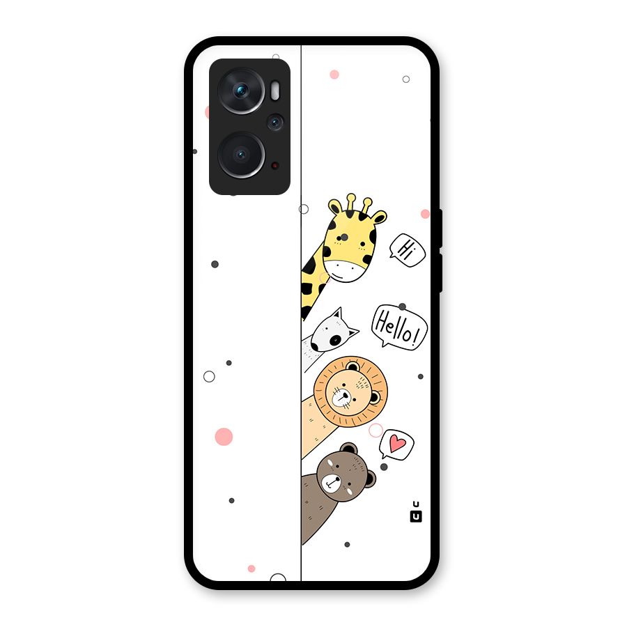 Animal Greetings Glass Back Case for Oppo K10 4G