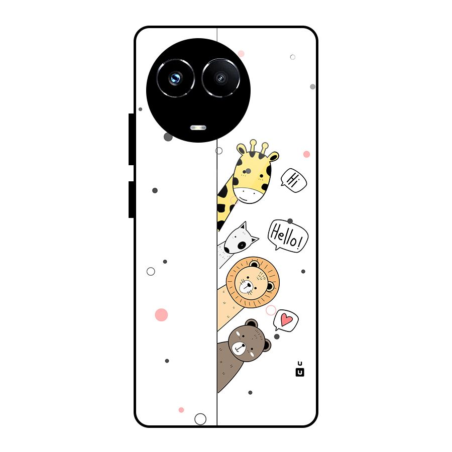 Animal Greetings Glass Back Case for Realme 11X