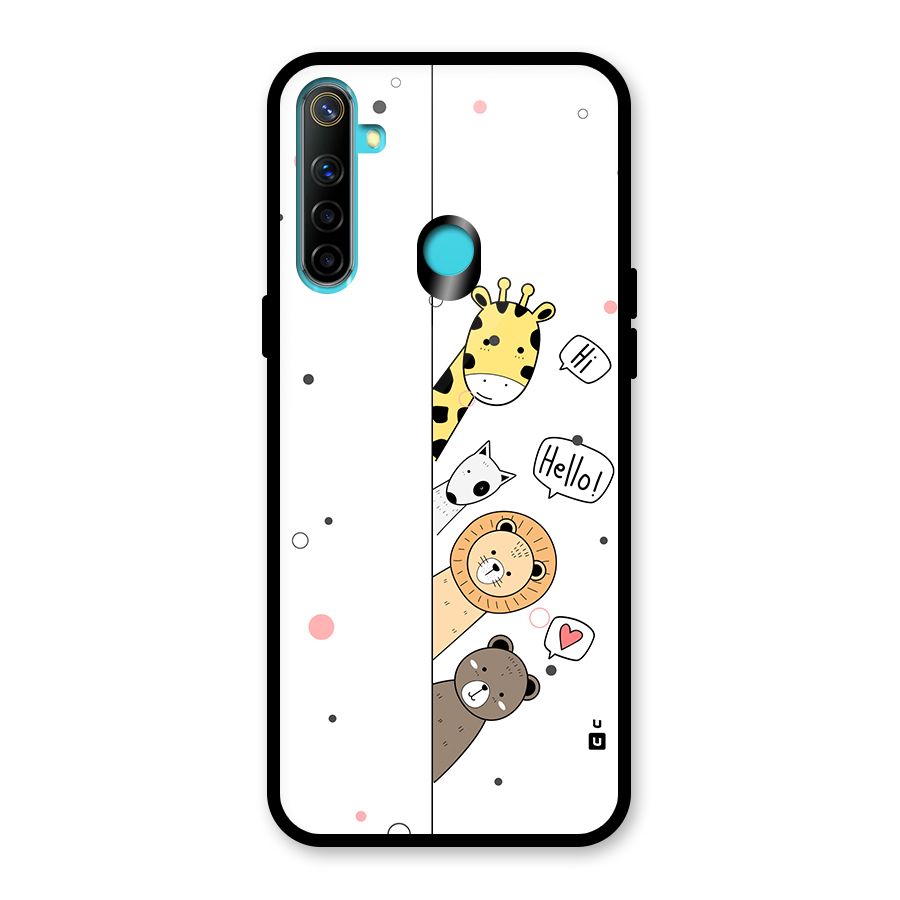 Animal Greetings Glass Back Case for Realme 5i
