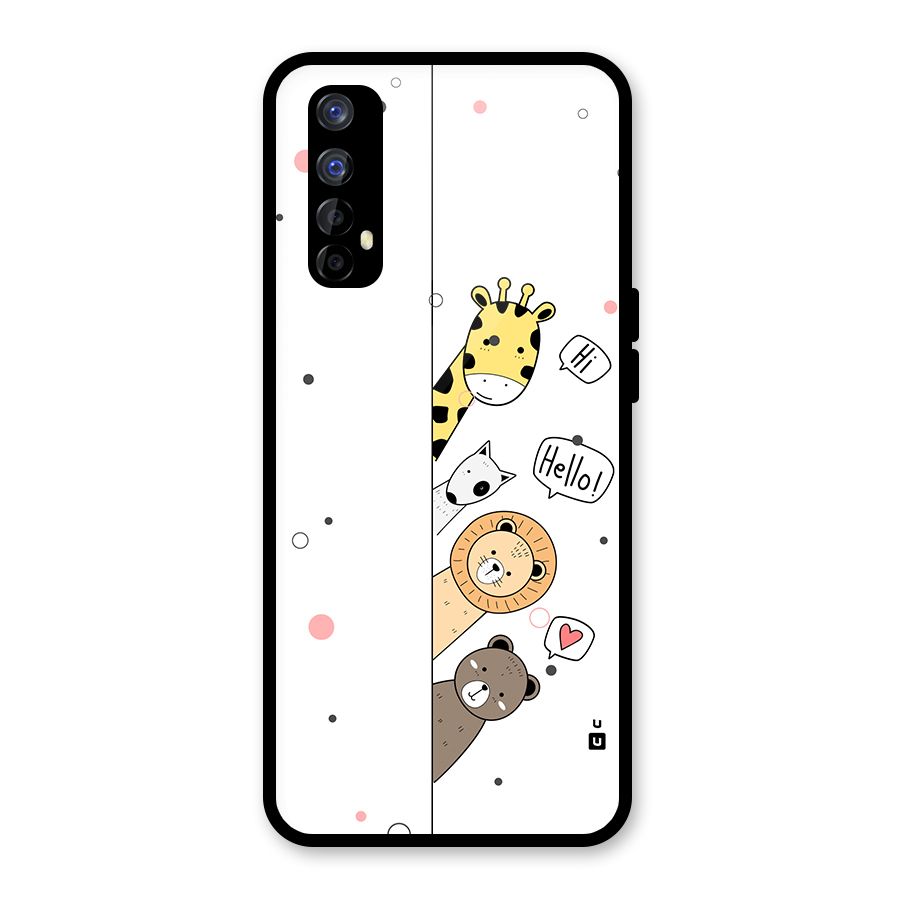 Animal Greetings Glass Back Case for Realme 7