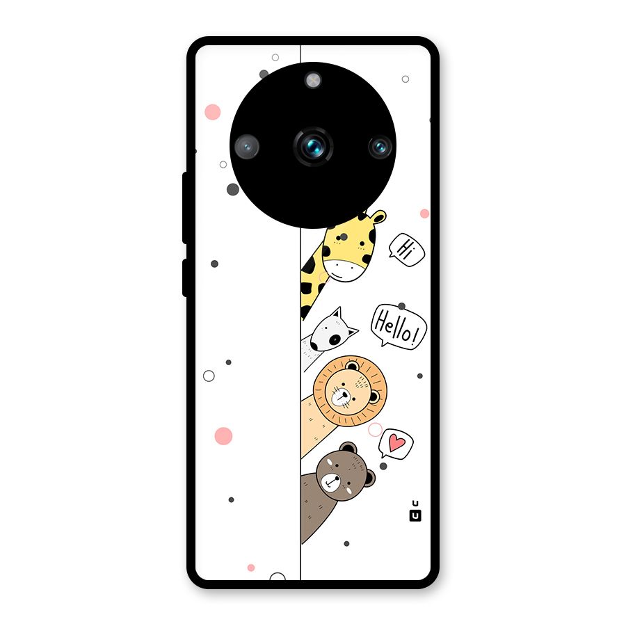 Animal Greetings Glass Back Case for Realme Narzo 60 Pro