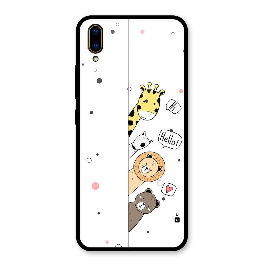 Animal Greetings Glass Back Case for Vivo V11 Pro