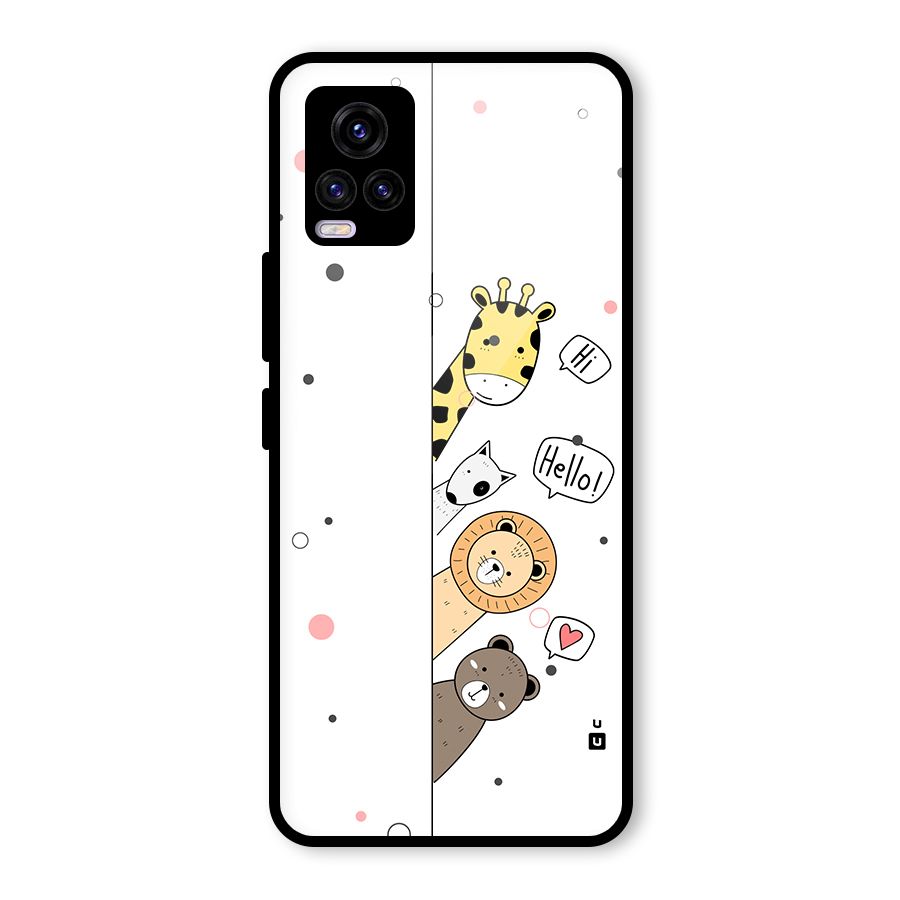 Animal Greetings Glass Back Case for Vivo V20 2021