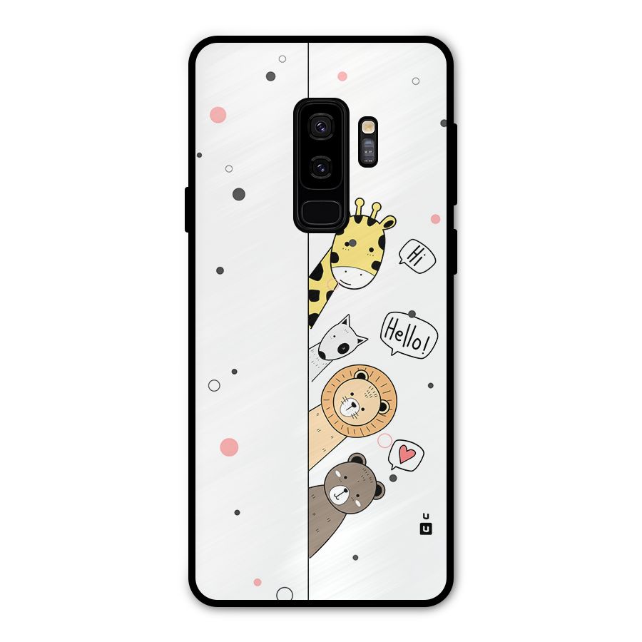 Animal Greetings Metal Back Case for Galaxy S9 Plus