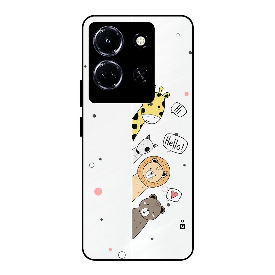 Animal Greetings Metal Back Case for Infinix Note 30 5G