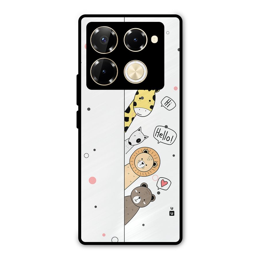 Animal Greetings Metal Back Case for Infinix Note 40 Pro Plus
