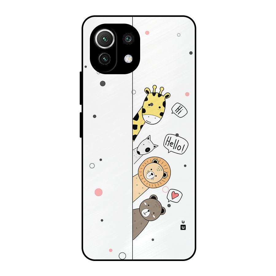 Animal Greetings Metal Back Case for Mi 11 Lite NE 5G