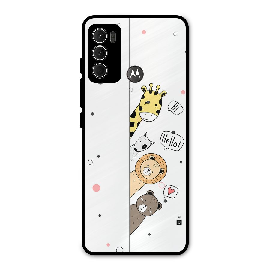 Animal Greetings Metal Back Case for Moto G60