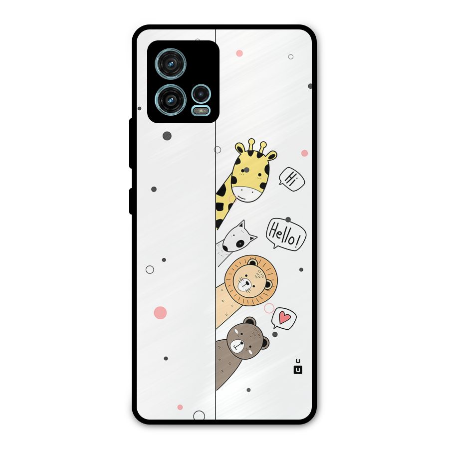 Animal Greetings Metal Back Case for Moto G72
