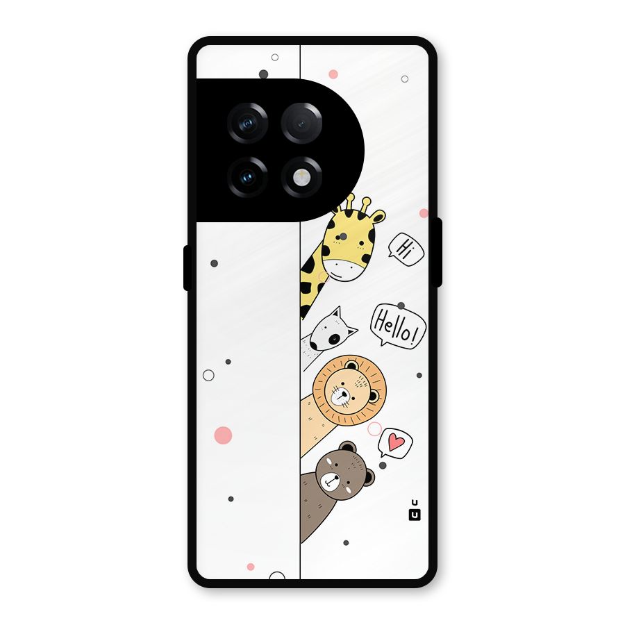 Animal Greetings Metal Back Case for OnePlus 11R
