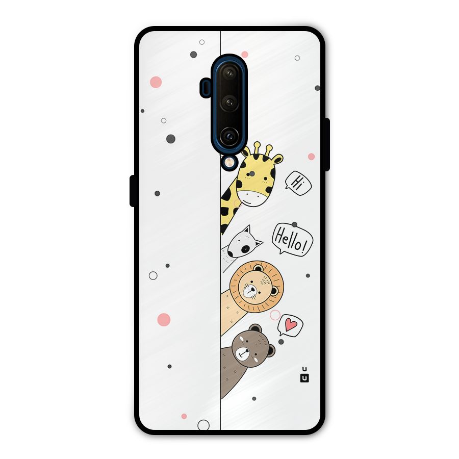 Animal Greetings Metal Back Case for OnePlus 7T Pro