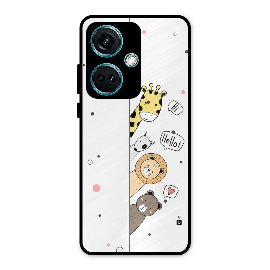 Animal Greetings Metal Back Case for OnePlus Nord CE 3 5G