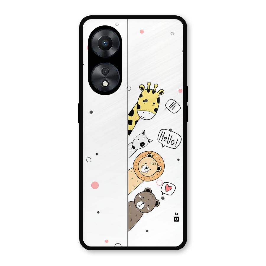 Animal Greetings Metal Back Case for Oppo A78