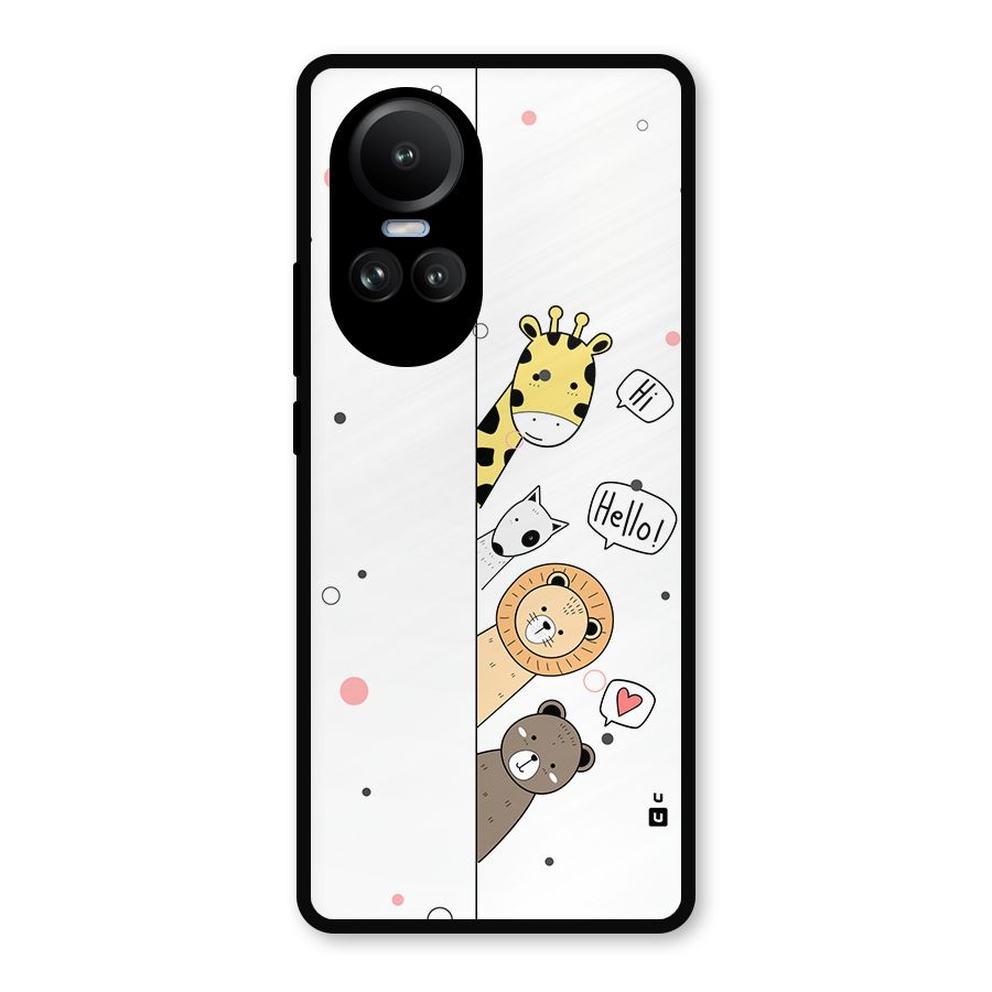 Animal Greetings Metal Back Case for Oppo Reno10 Pro