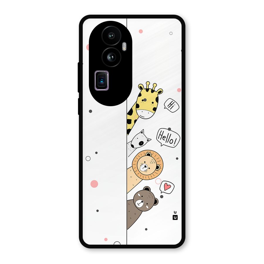 Animal Greetings Metal Back Case for Oppo Reno10 Pro Plus