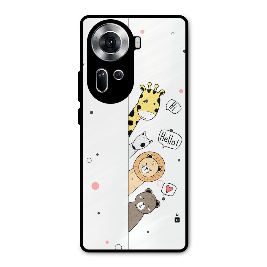 Animal Greetings Metal Back Case for Oppo Reno11 5G