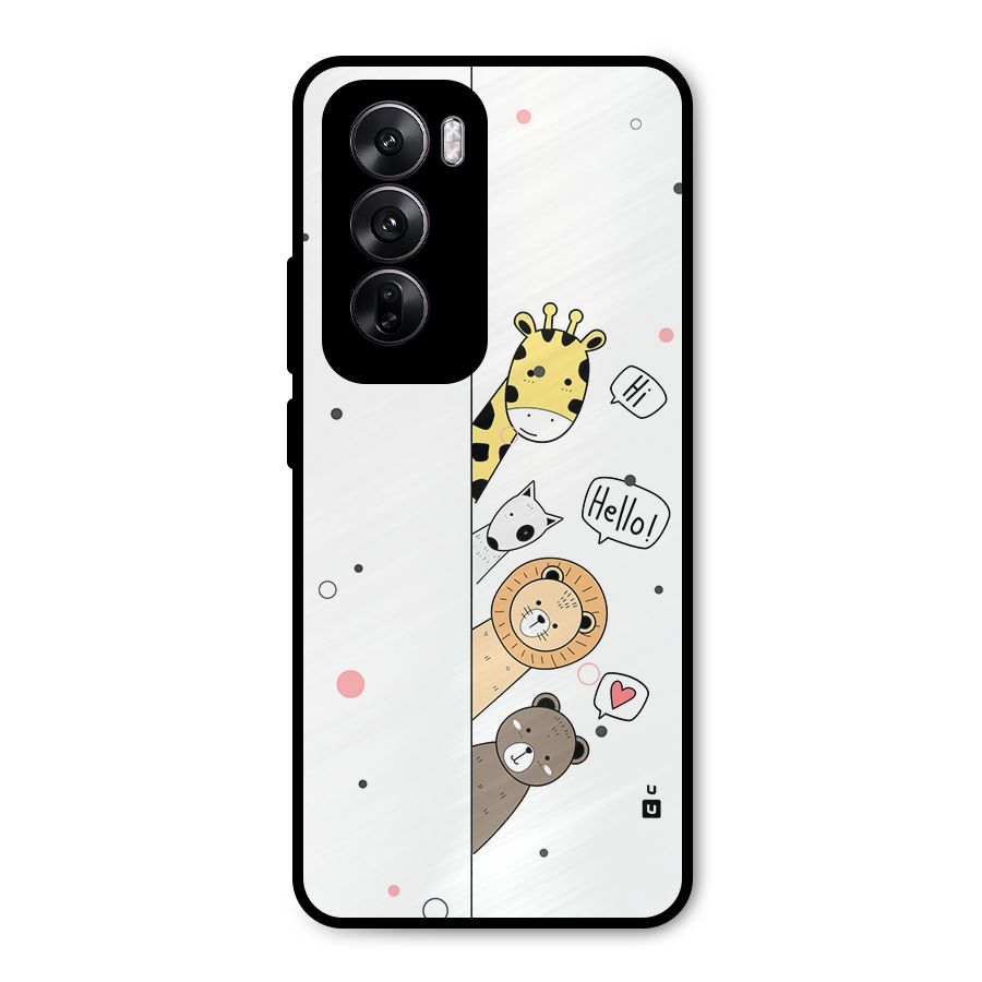 Animal Greetings Metal Back Case for Oppo Reno12